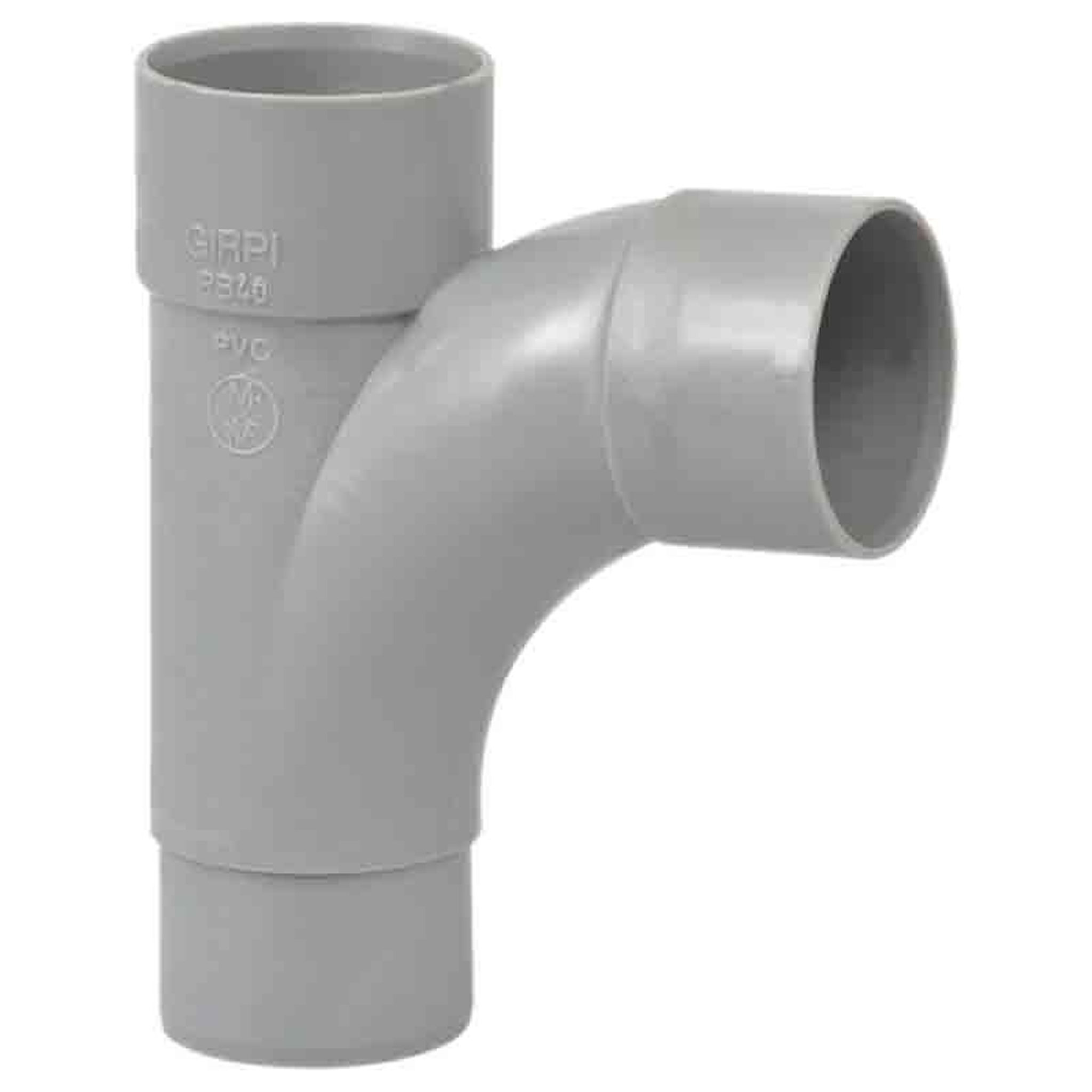 GIRPI Té d'évacuation pied de biche à 87°30 mâle/femelle Ø 40 mm