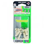 RED HEAD Lot de 25 cheville et vis RED HEAD, Diam.6 x L.25 mm
