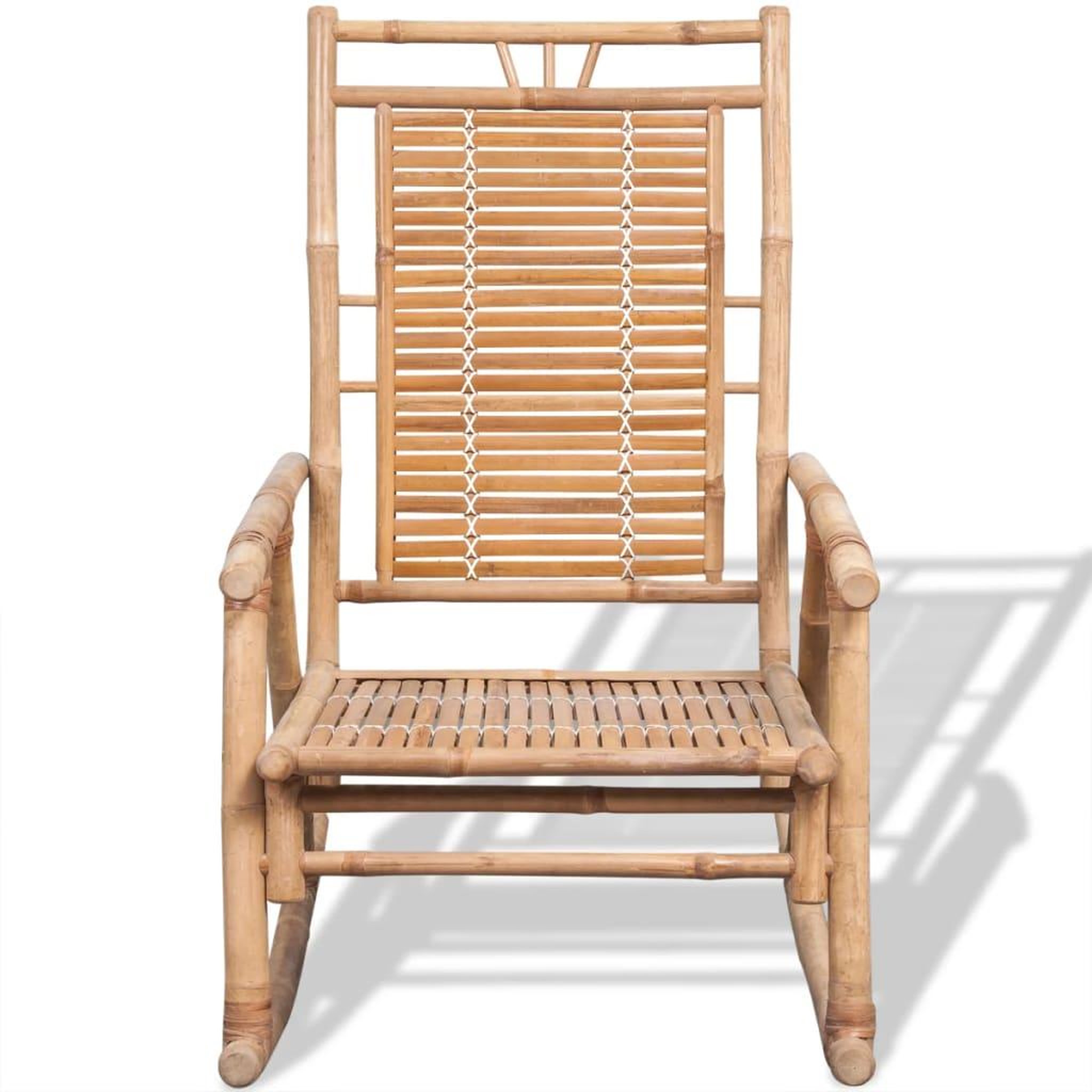 Voir la diapositive 2 : VIDAXL Chaise a bascule en bambou