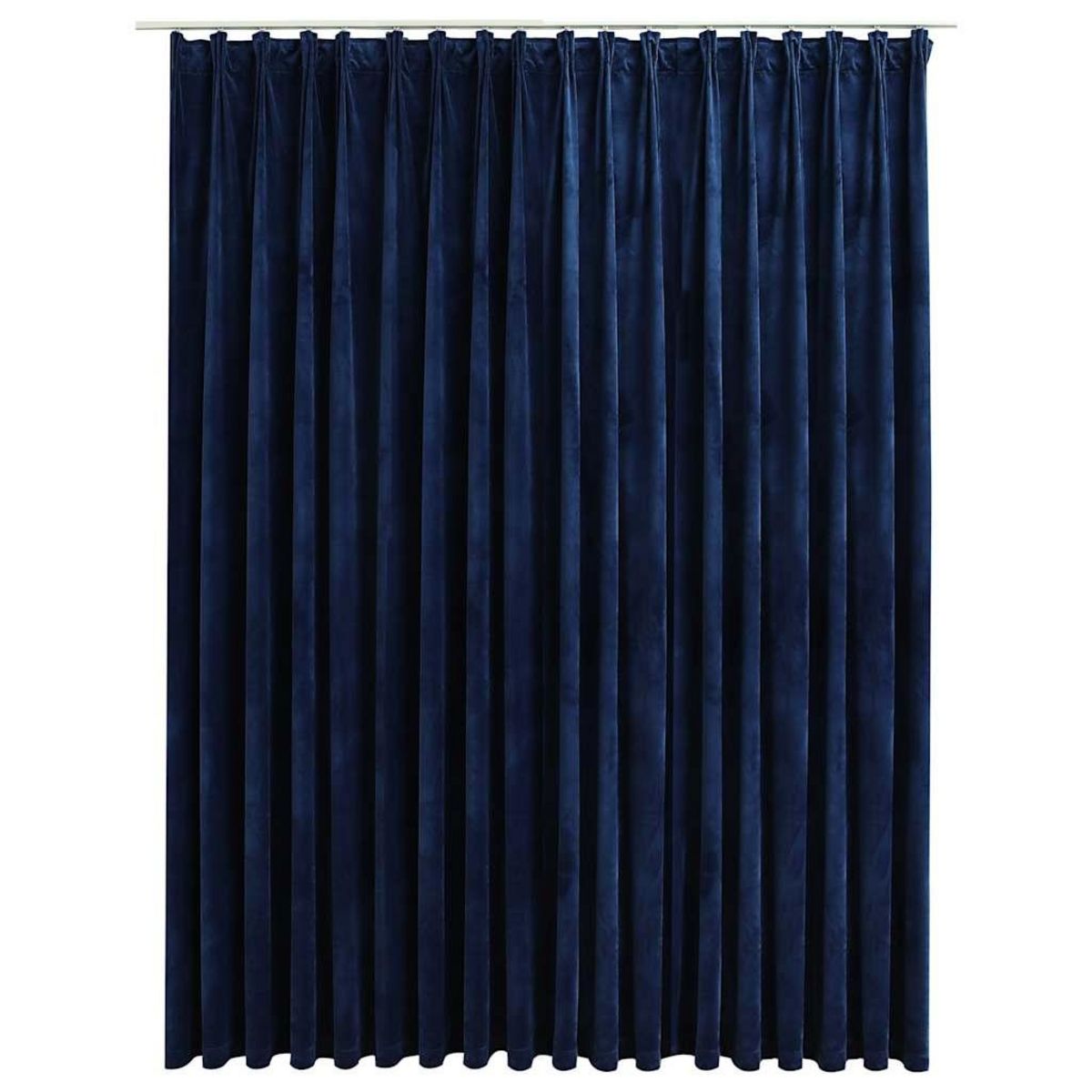 VIDAXL Rideau occultant avec crochets Velours Bleu fonce 290x245 cm
