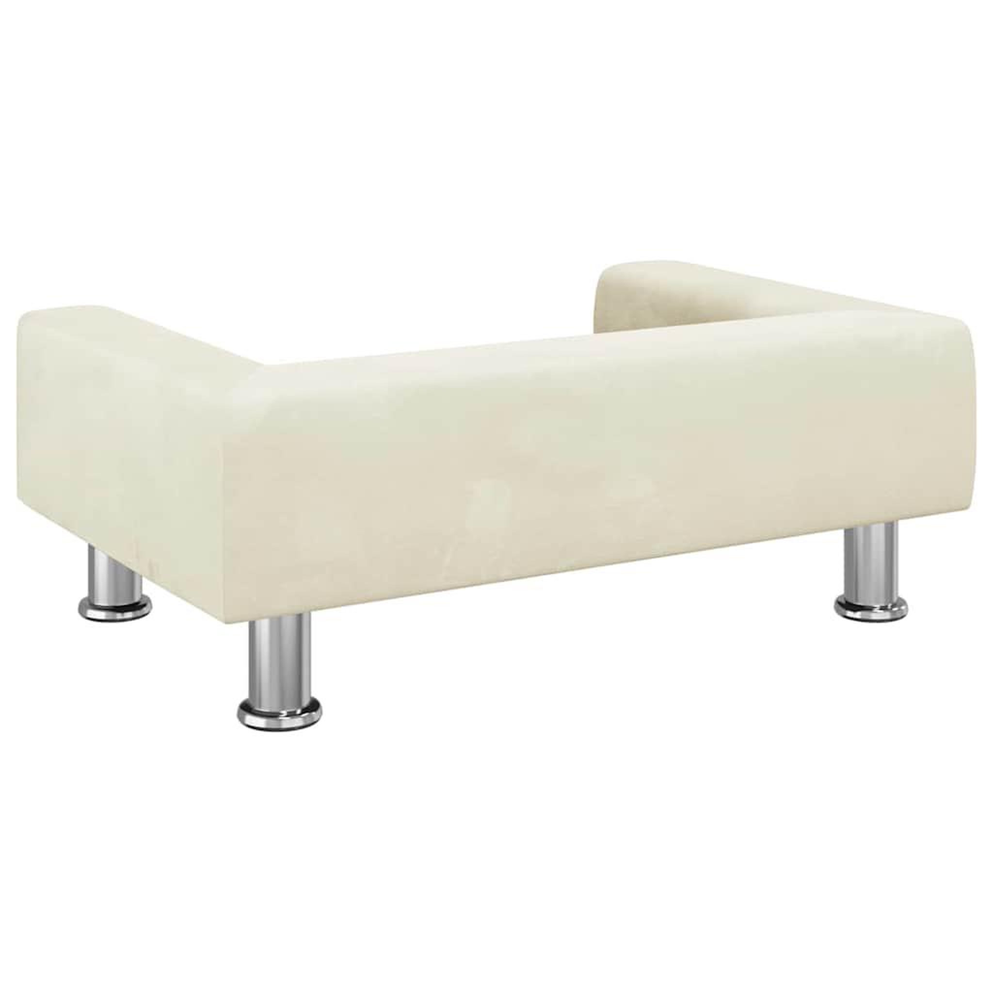 Voir la diapositive 5 : VIDAXL Lit pour chien creme 70x45x26,5 cm velours