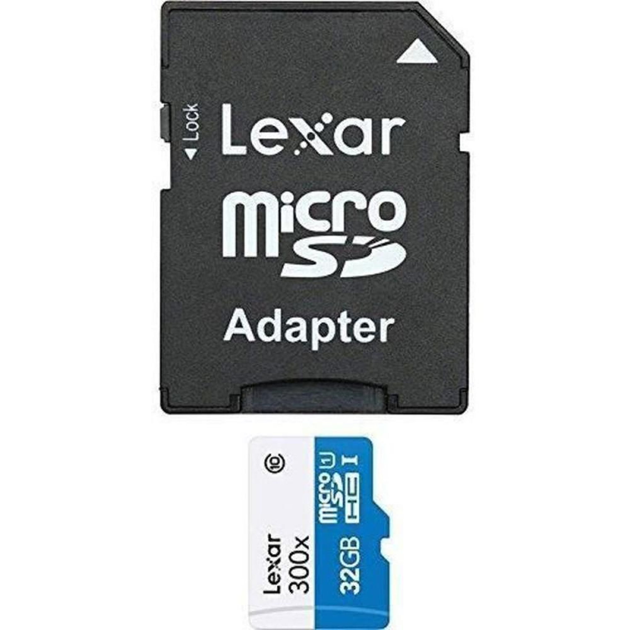 Lexar Carte mémoire MicroSDHC 32 Go UHS-I avec adaptateur SD 300x
