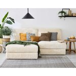 LISA DESIGN Jasper - canapé d'angle modulable 3 places - en fausse fourrure côtelée. Coloris disponibles : Orange, Gris, Beige, Marron, Vert, Bleu