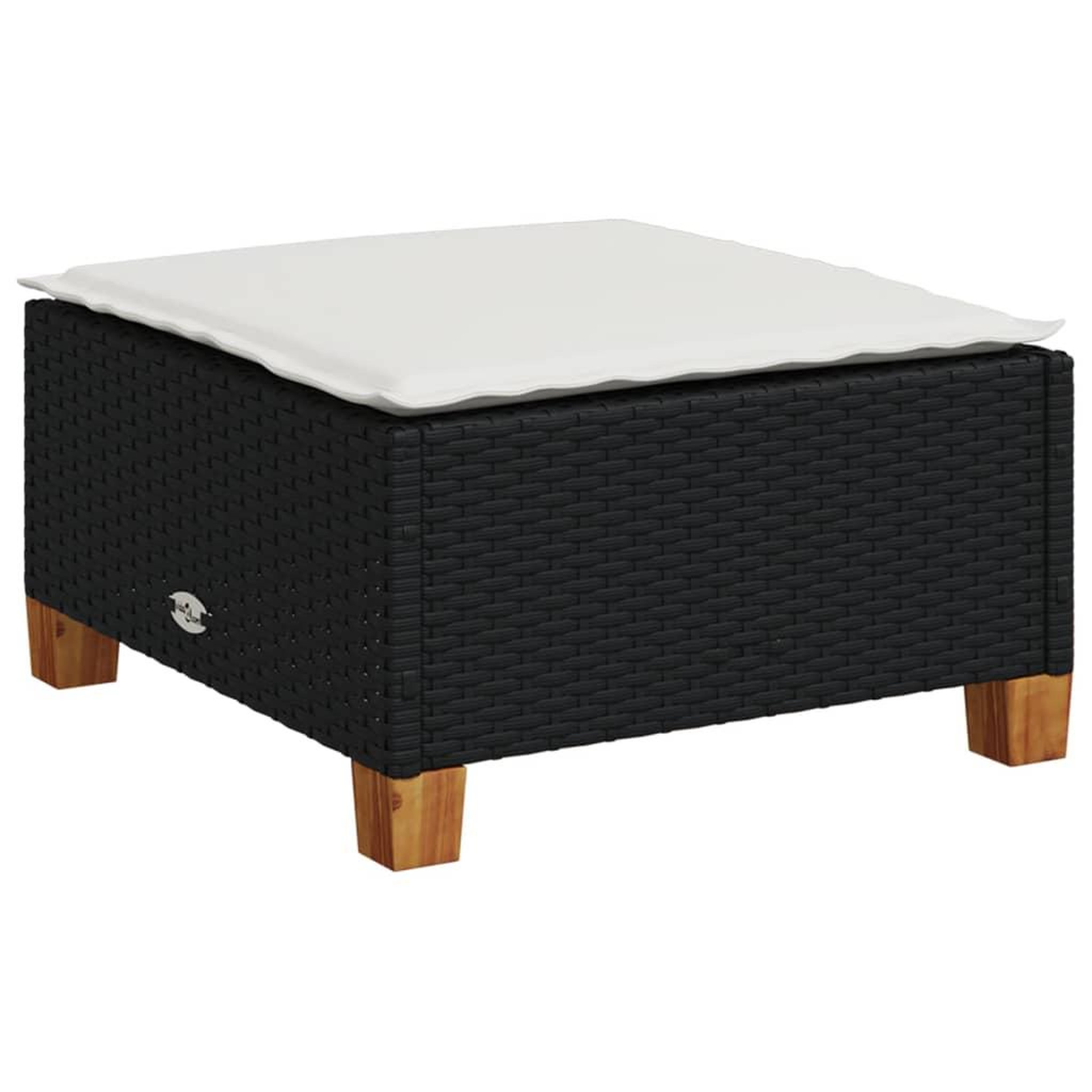 Voir la diapositive 3 : VIDAXL Salon de jardin 8 pcs avec coussins noir resine tressee
