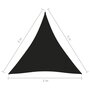 VIDAXL Voile de parasol tissu oxford triangulaire 3x3x3 m noir