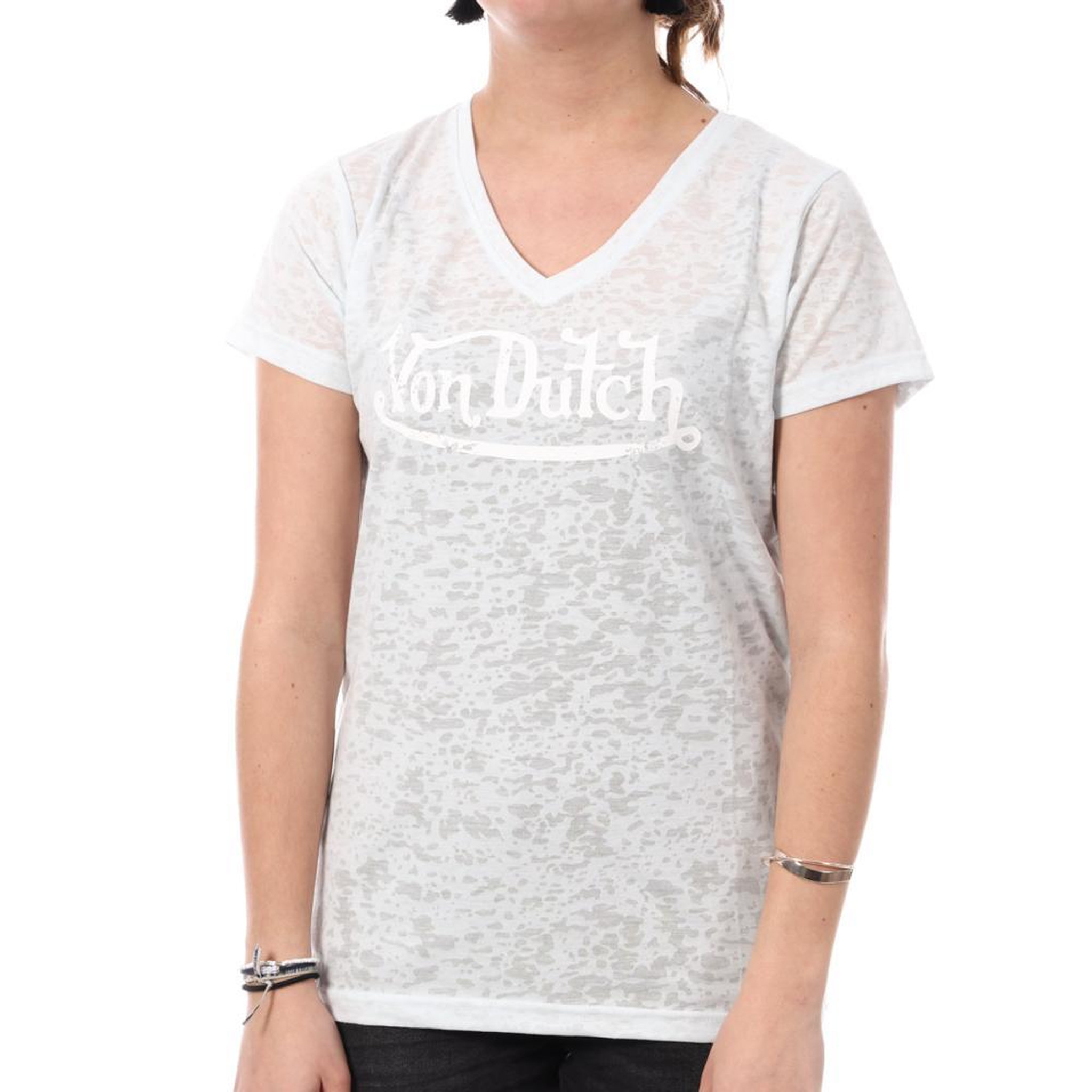 VON DUTCH T-shirt Bleu Clair Femme Von Dutch Classic. Coloris disponibles : Bleu
