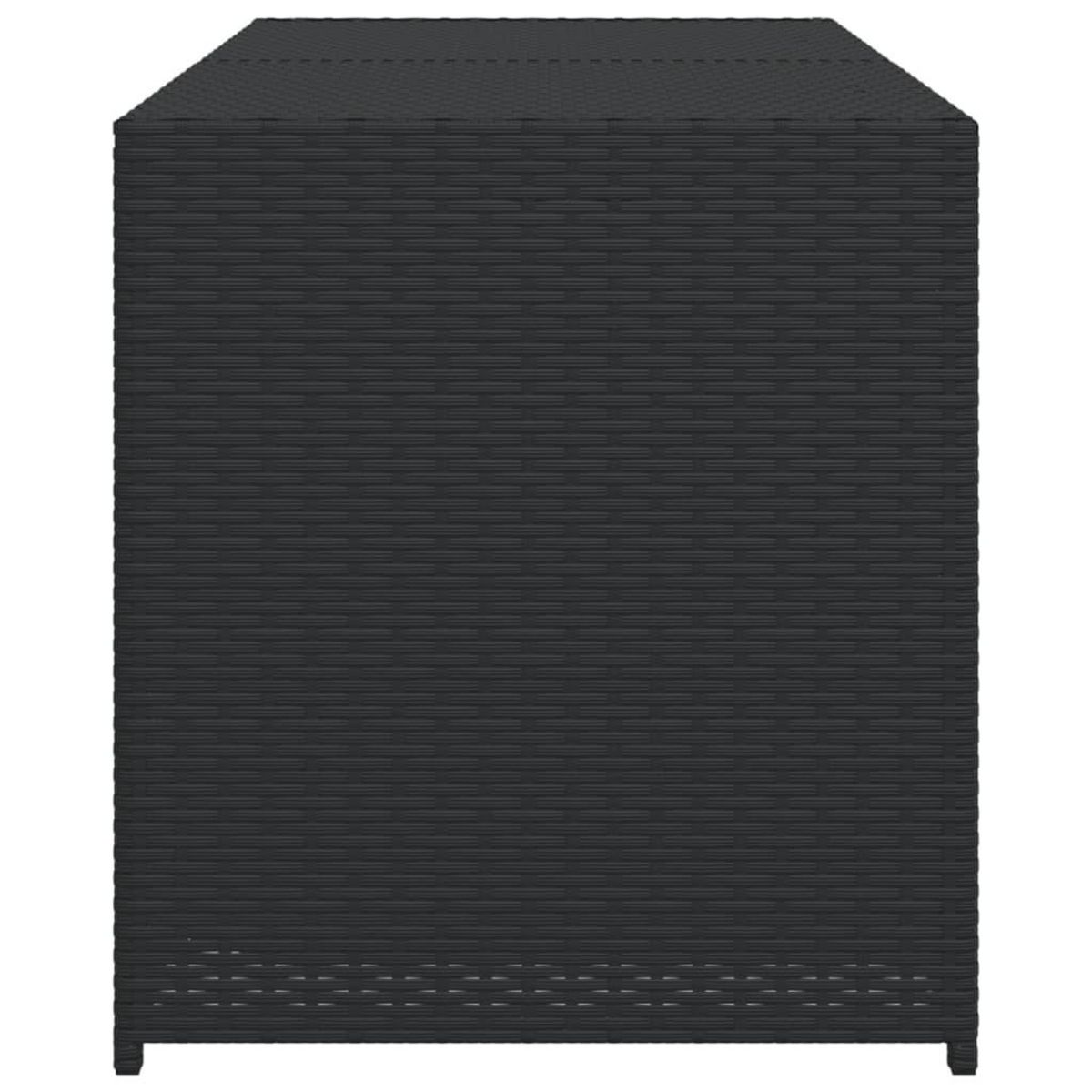 VIDAXL Boîte de rangement de jardin noir 283L resine tressee