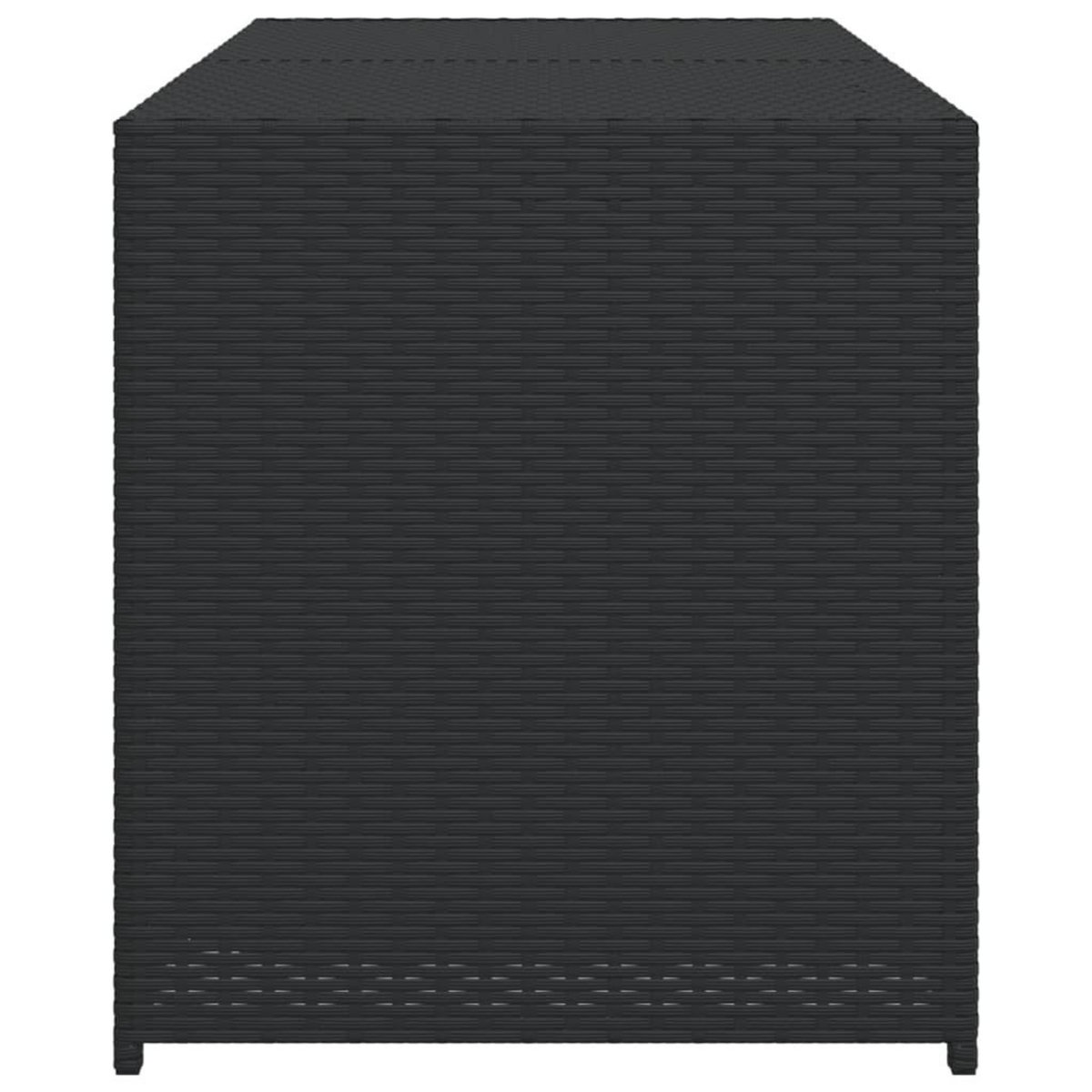 VIDAXL Boîte de rangement de jardin noir 283L resine tressee
