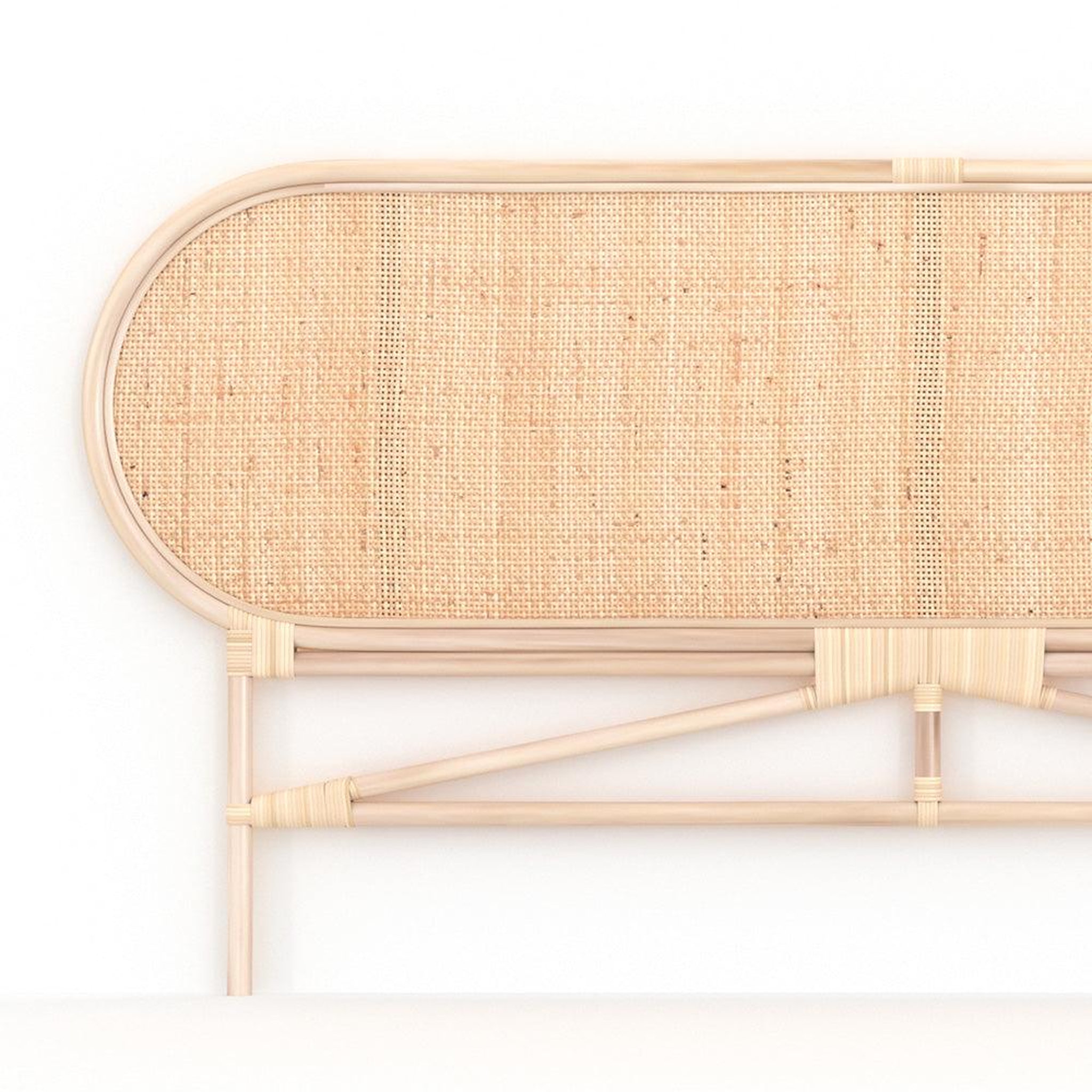Voir la diapositive 3 : MAISON PAVANE Tête de lit en rotin naturel 160 cm-navahino