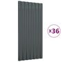 Voir la diapositive 2 : VIDAXL Panneaux de toiture 36 pcs Acier Anthracite 80x36 cm