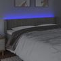 Voir la diapositive 4 : VIDAXL Tete de lit a LED Gris clair 163x16x78/88 cm Velours