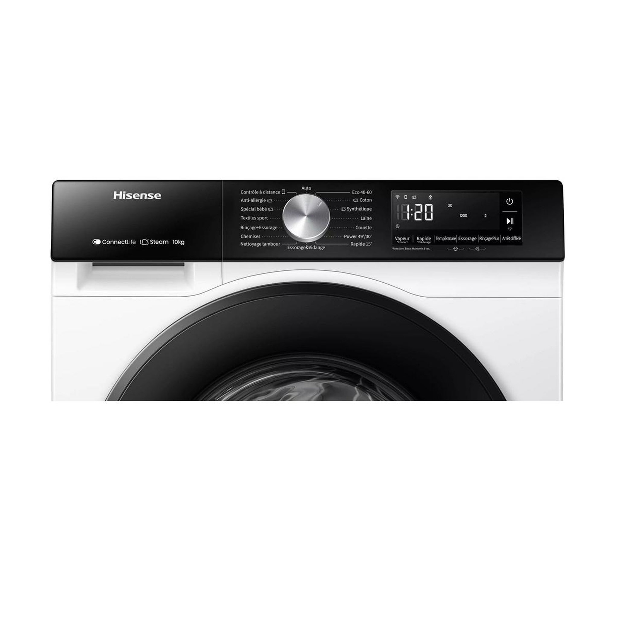 Voir la diapositive 5 : Hisense Lave-linge frontal 10.5kg 1400 tours/min - wf3s1043bw3
