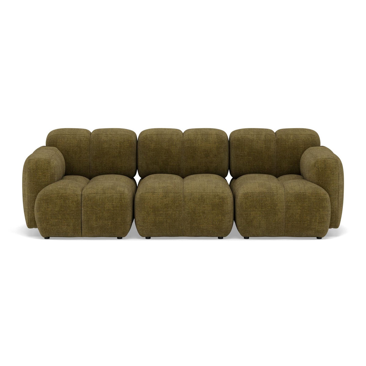 LISA DESIGN Grace - canapé modulable 3 places en velours texturé