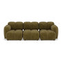 Voir la diapositive 1 : LISA DESIGN Grace - canapé modulable 3 places en velours texturé