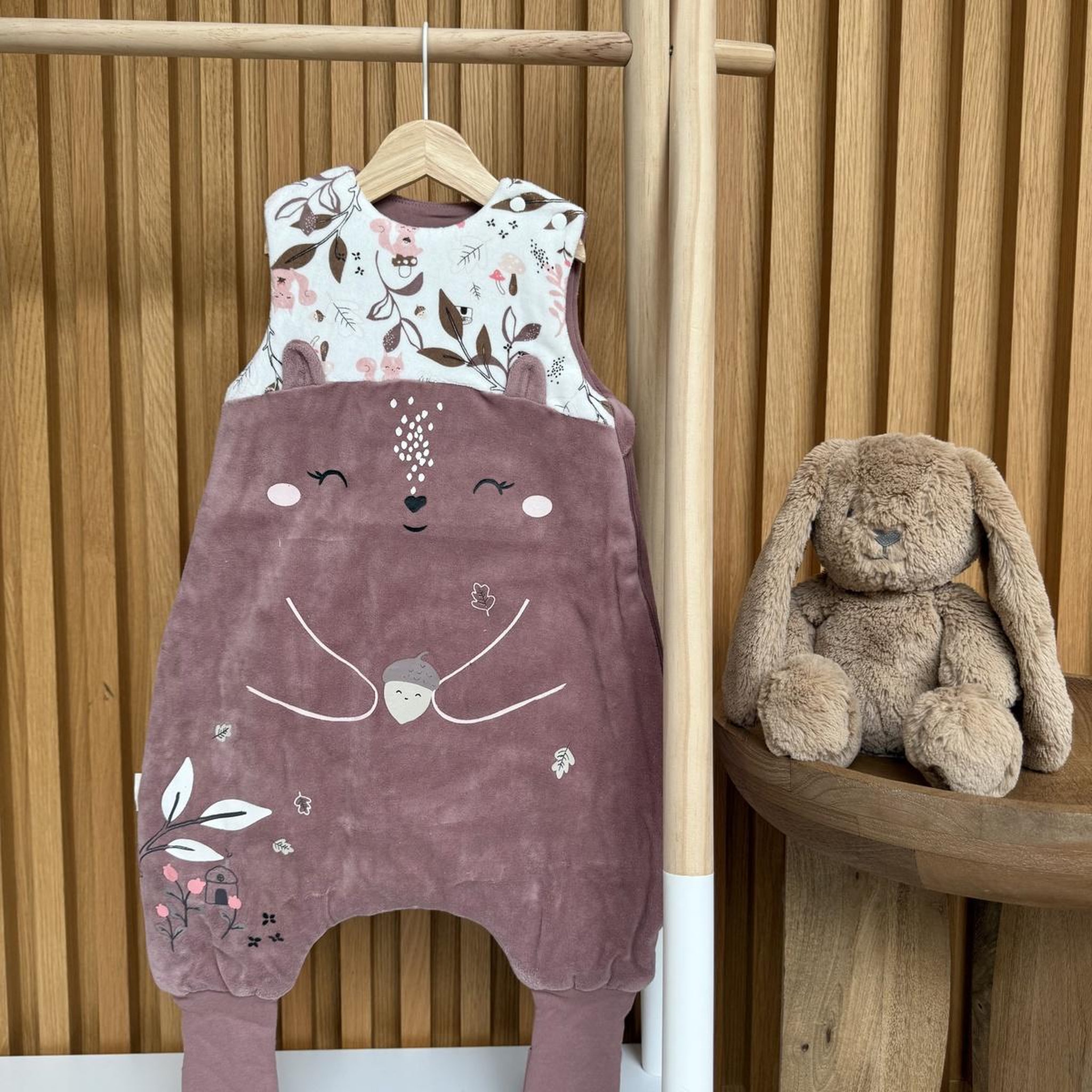 Voir la diapositive 4 : Petit Béguin Turbulette d'hiver en velours avec pieds retroussables sora