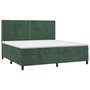 Voir la diapositive 3 : VIDAXL Sommier a lattes de lit matelas et LED Vert fonce 200x200 cm