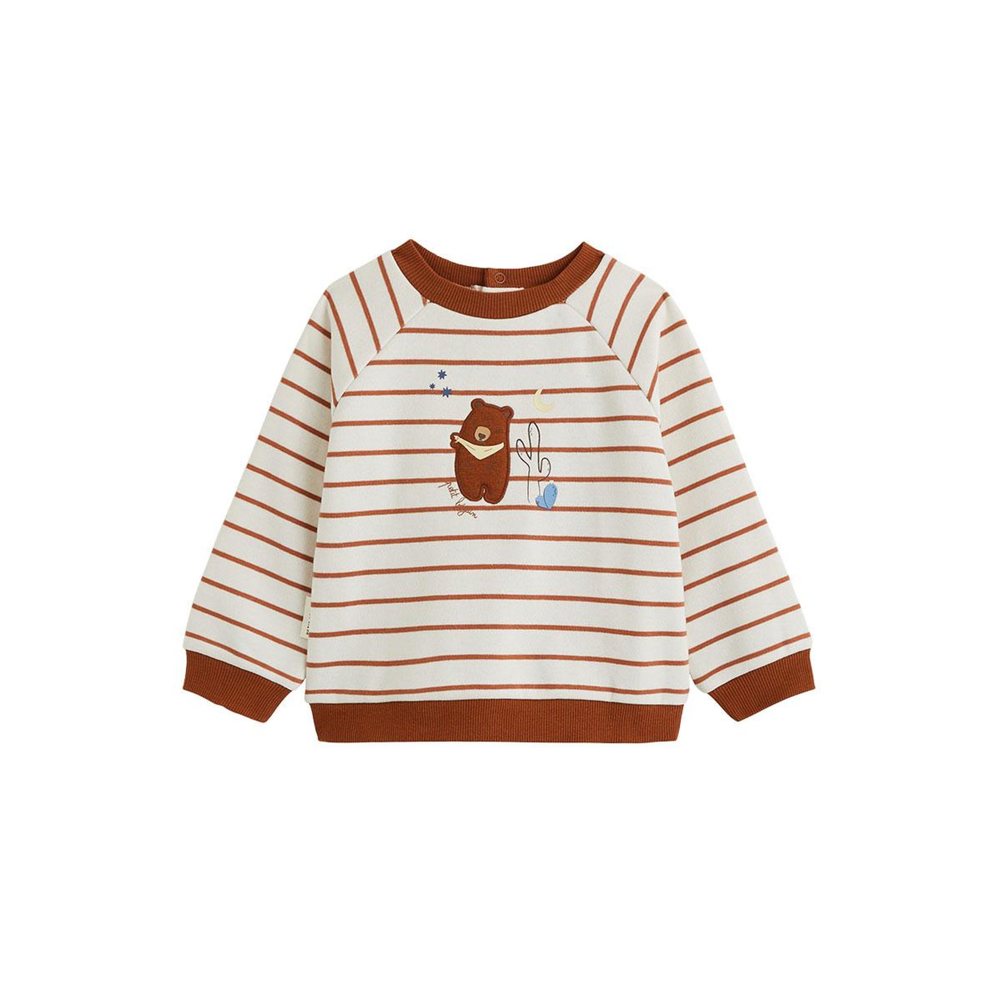 Voir la diapositive 1 : PETIT BEGUIN Sweat-shirt bébé en molleton moka