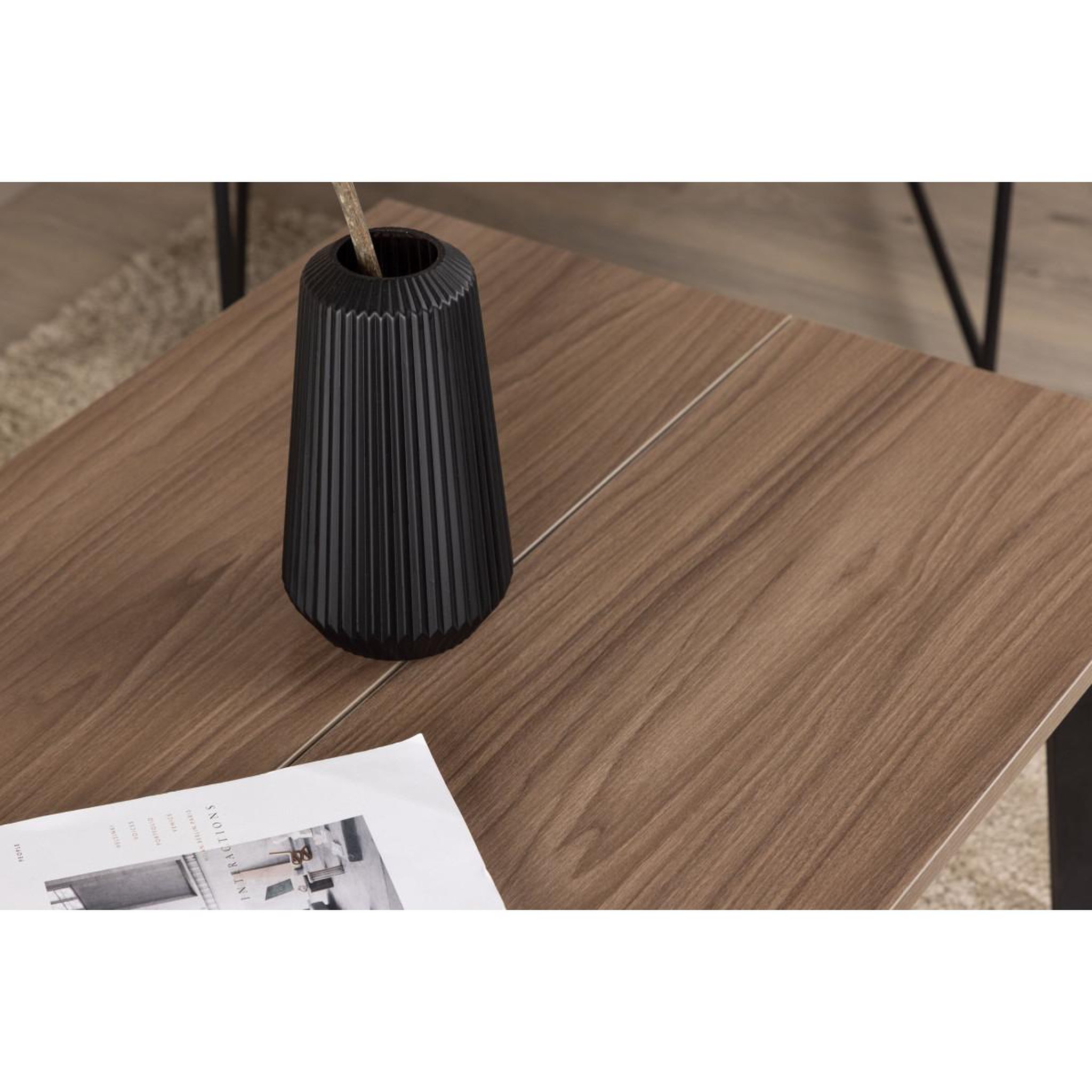Voir la diapositive 6 : Paris Prix Table basse design  bethan  120cm marron