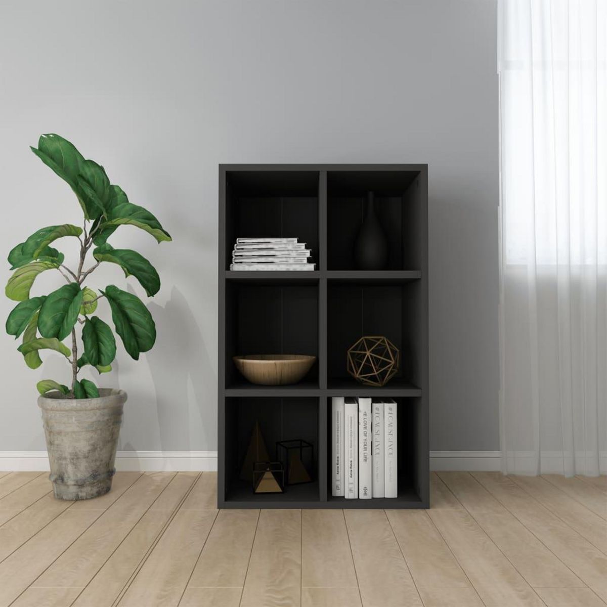 VIDAXL Bibliotheque/Buffet noir 66x30x98 cm bois d'ingenierie
