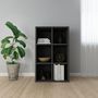 Voir la diapositive 1 : VIDAXL Bibliotheque/Buffet noir 66x30x98 cm bois d'ingenierie