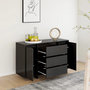Voir la diapositive 4 : VIDAXL Buffet avec 3 tiroirs Noir 120x41x75 cm Bois d'ingenierie