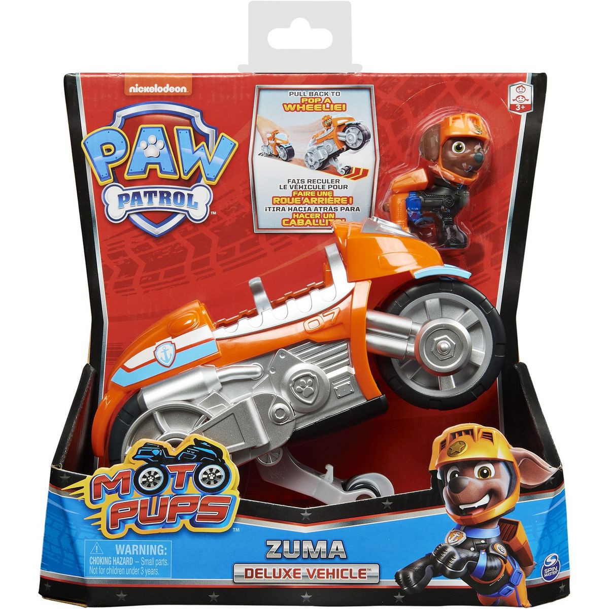 SPIN MASTER Véhicule et Figurine Zuma Moto Pups - Paw Patrol (solid)