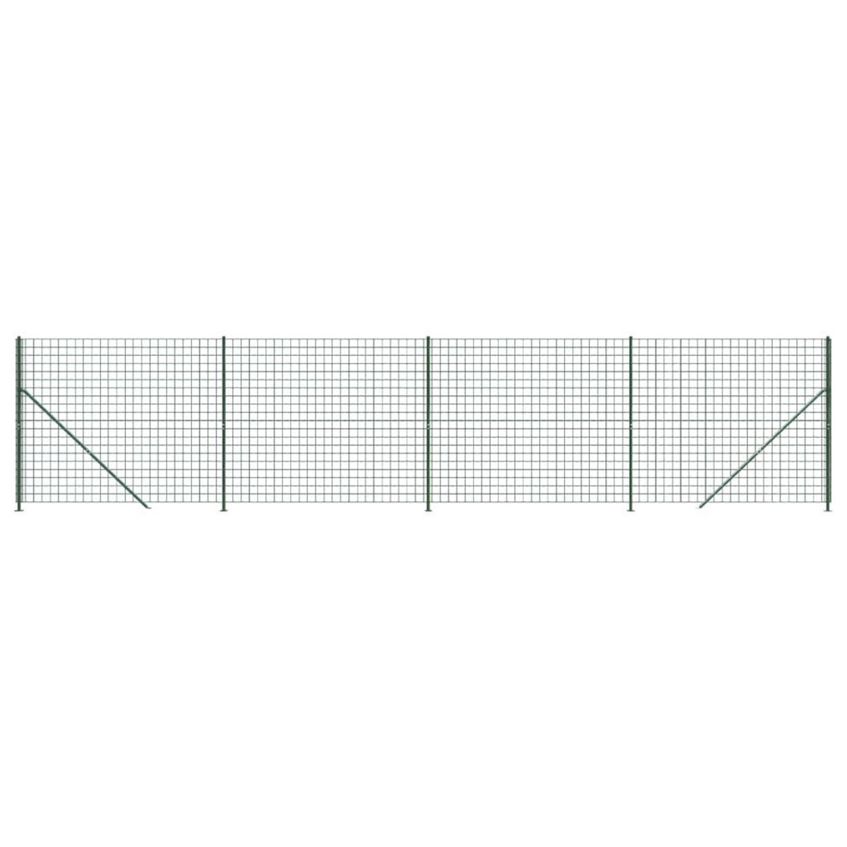 VIDAXL Cloture en treillis metallique avec bride vert 1,6x10 m