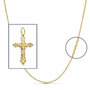 Voir la diapositive 3 : L'ATELIER D'AZUR Pendentif  - Médaille Christ sur la Croix Or 18 Carats 750 Jaune - Chaine Offerte