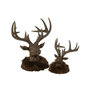 Voir la diapositive 2 : Paris Prix Tête de Renne en Résine  Fausse Fourrure  25cm Marron