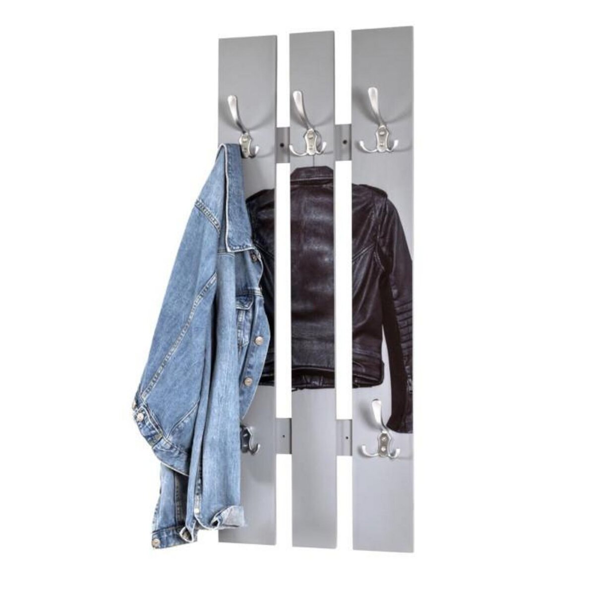 Paris Prix Patère Murale Vintage  Blouson  100cm Gris & Noir