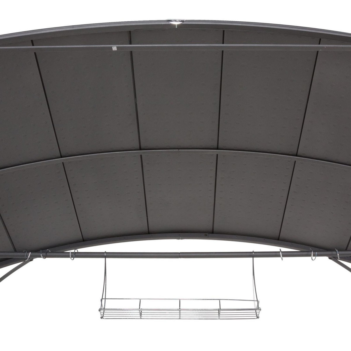 HESPERIDE Abri à barbecue mural Neiba - 296 x H. 230 cm - Noir graphite