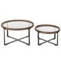 Voir la diapositive 2 : Paris Prix Lot de 2 Tables Basses en Verre  Luki  80cm Naturel