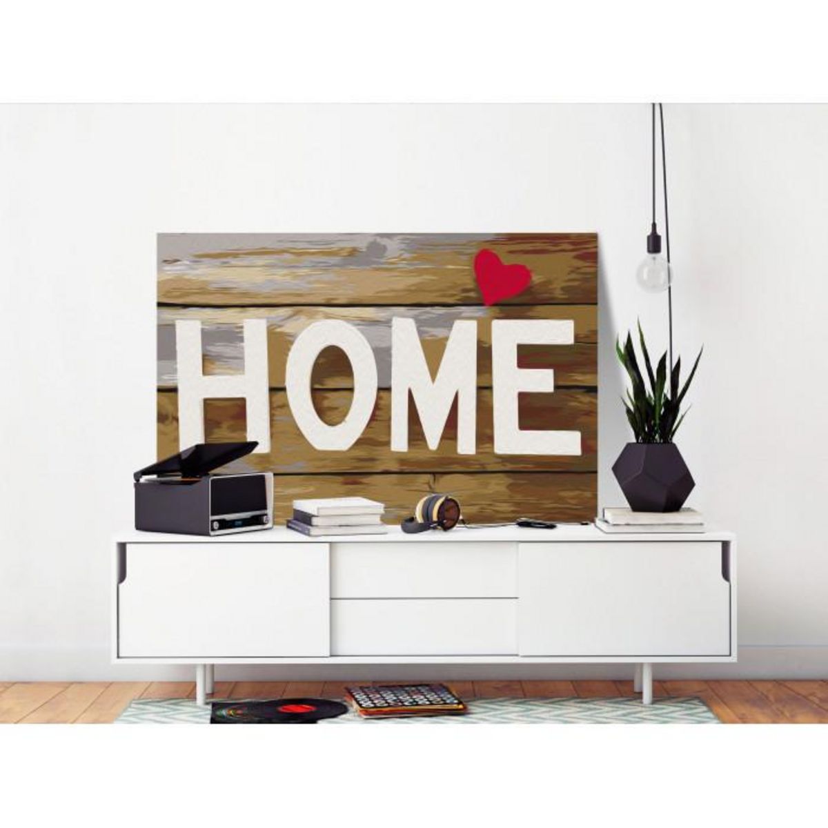 Paris Prix Tableau à Peindre Soi-Même  Home with Heart  40x60cm