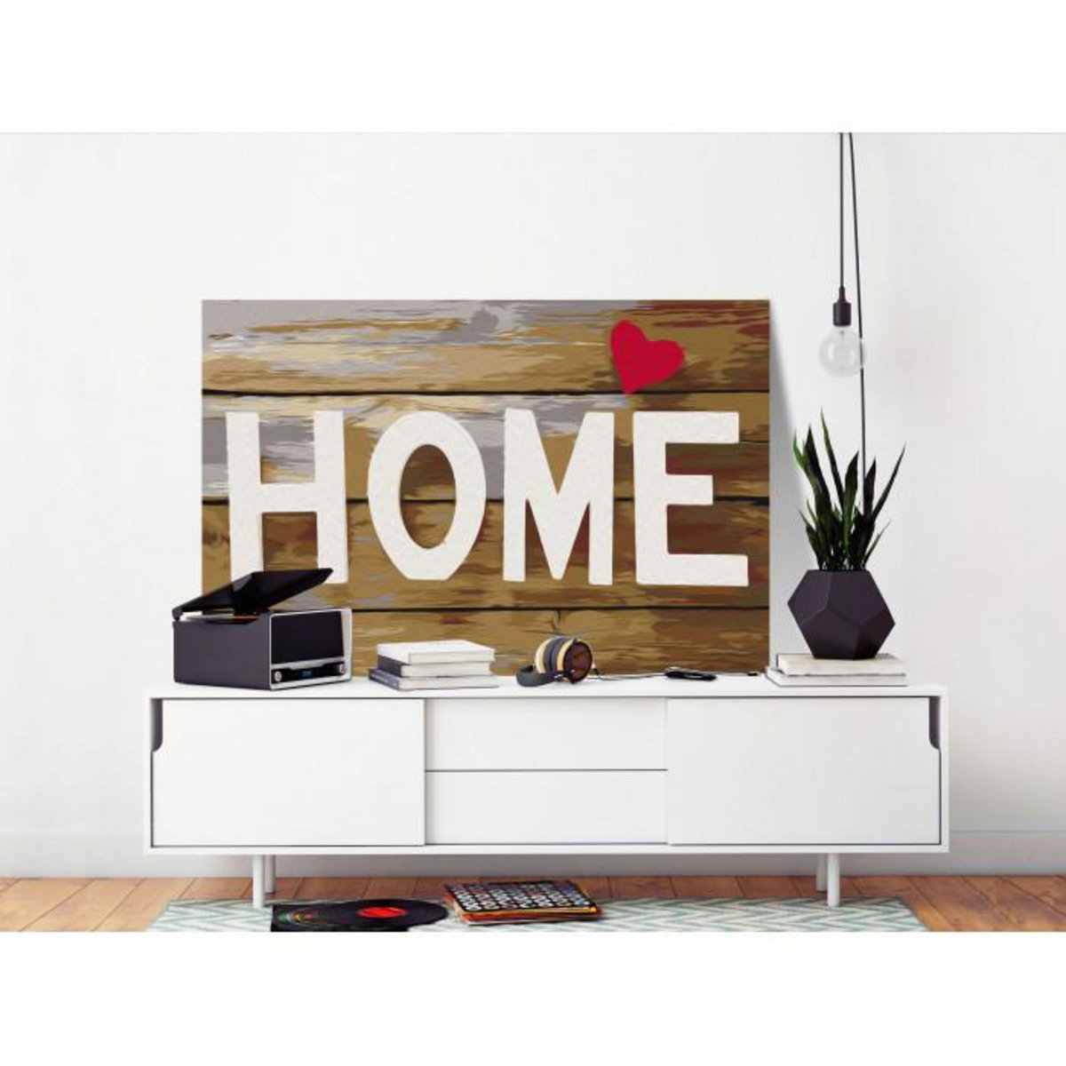 Paris Prix Tableau à Peindre Soi-Même  Home with Heart  40x60cm