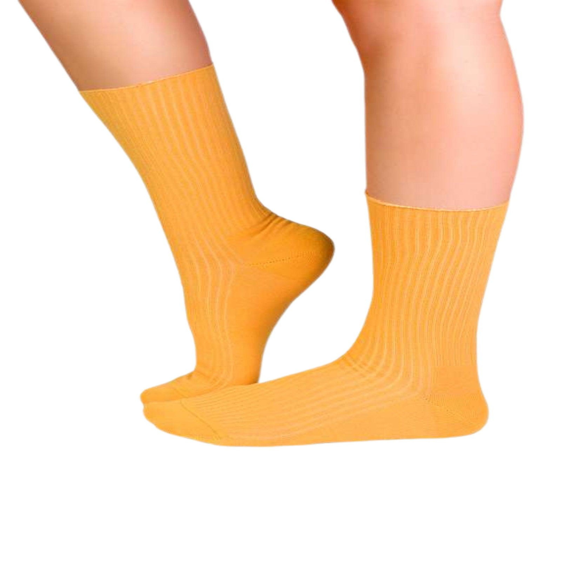 Voir la diapositive 3 : PIRIN HILL Chaussettes sans élastiques coton bio jaunes