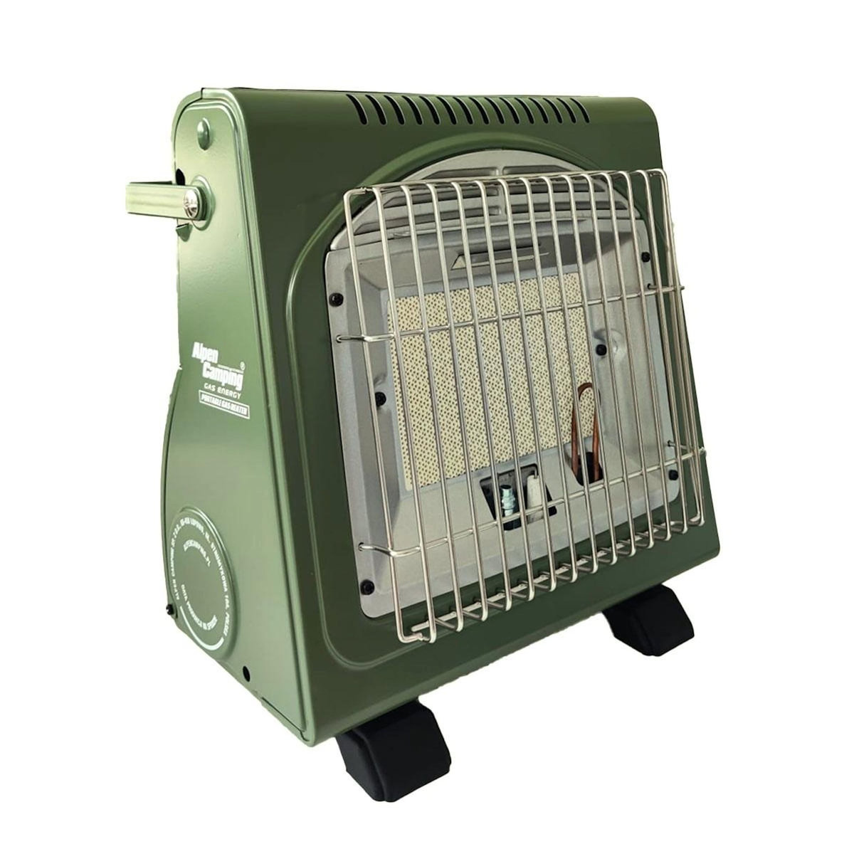 ALPENTECH Chauffage à gaz portable 1700W Céramique + 12 Cartouches gaz  Thermocouple ODS Intérieur et Extérieur ALPEN
