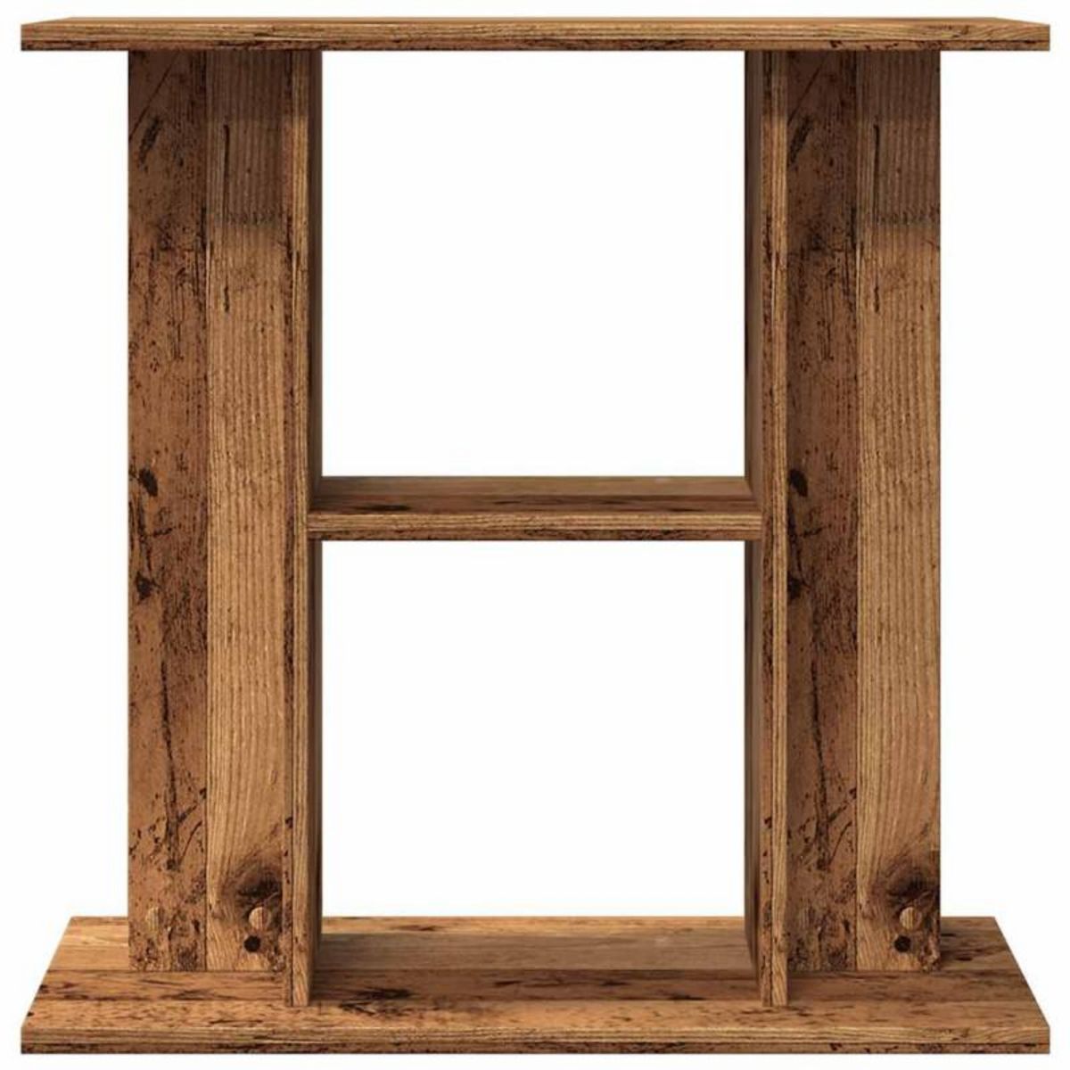 VIDAXL Support d aquarium vieux bois 60x30x60 cm bois d ingénierie