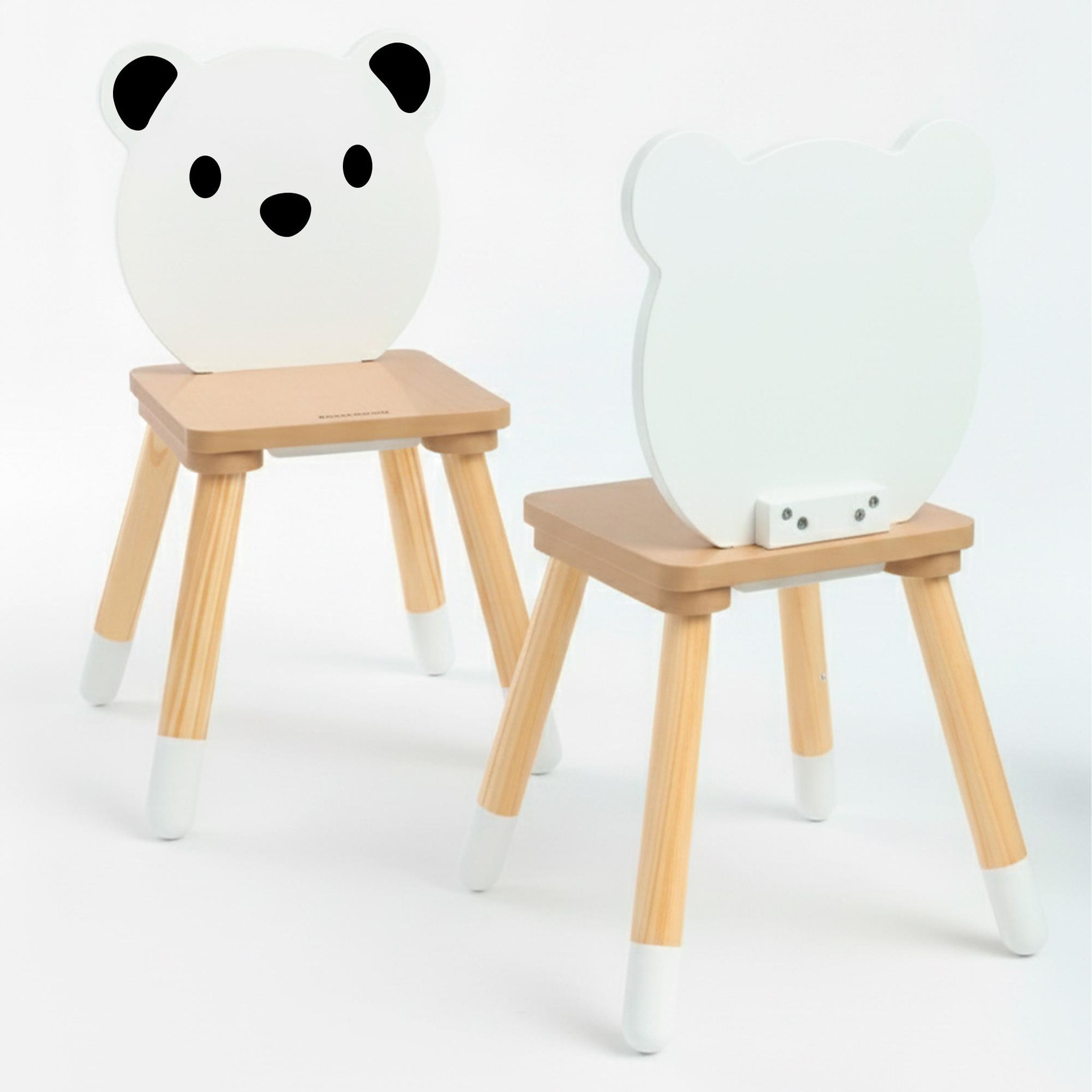 Voir la diapositive 6 : MAMABRUM Ensemble Table en Bois avec Rangement et 2 Chaises Ours pour Enfant, dès 3 Anss-