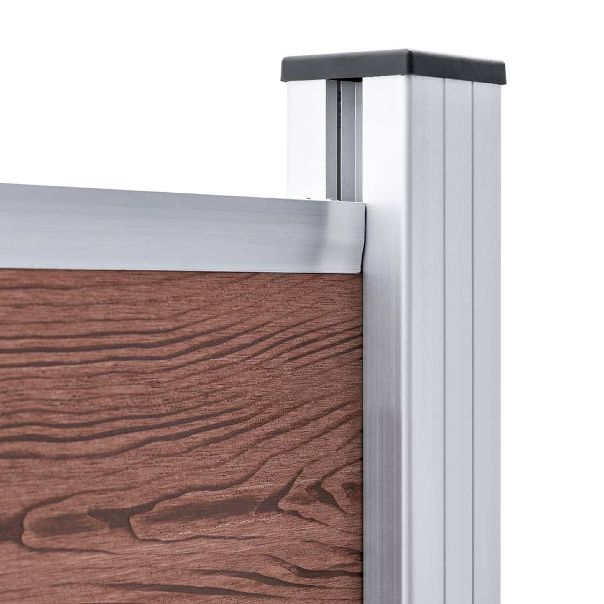 Voir la diapositive 5 : VIDAXL Panneau de cloture WPC 180x146 cm Marron