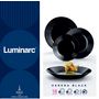 Voir la diapositive 4 : LUMINARC Service d'assiettes 18 pièces en verre HARENA Noir