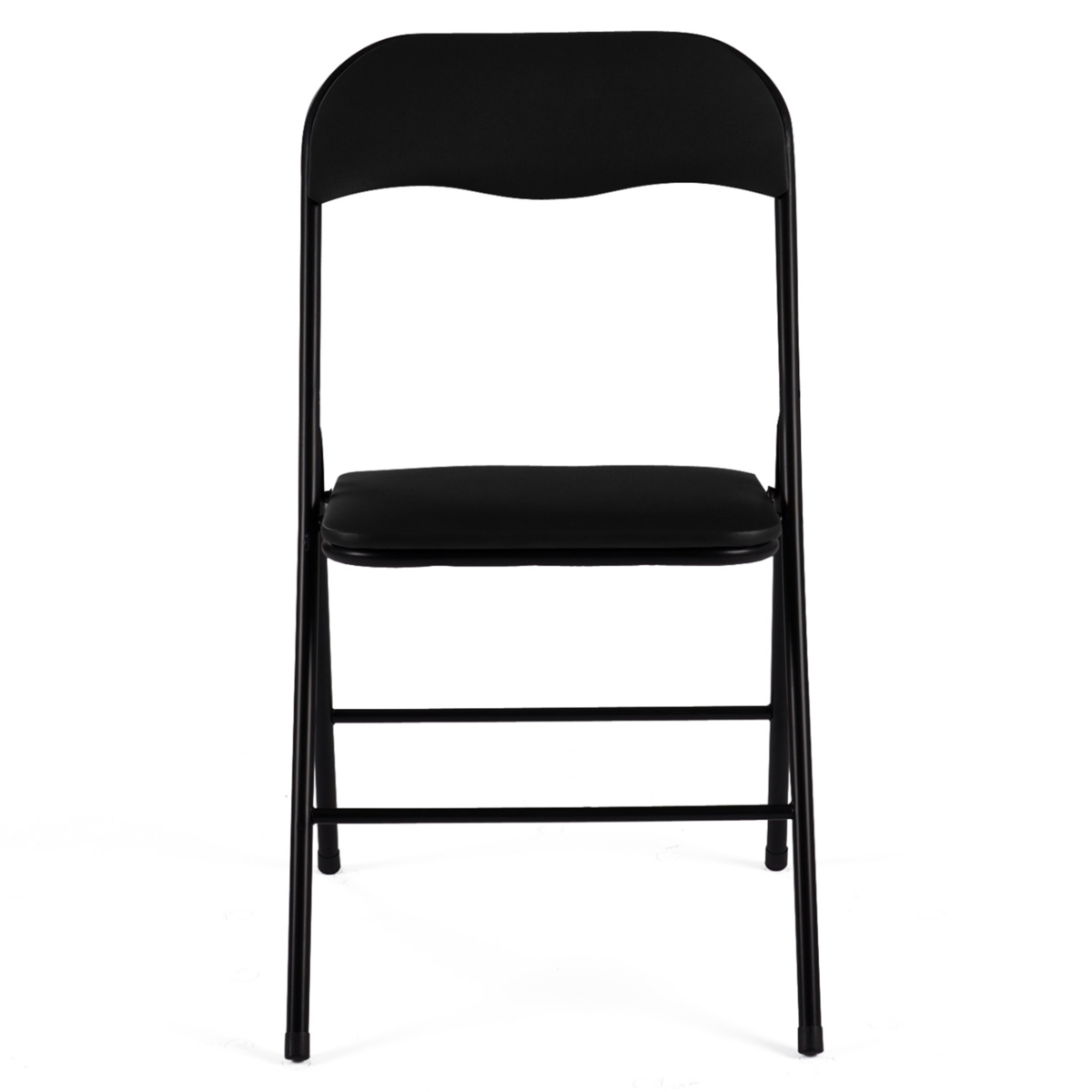 ID MARKET Lot de 4 chaises pliantes KITY noires en PU