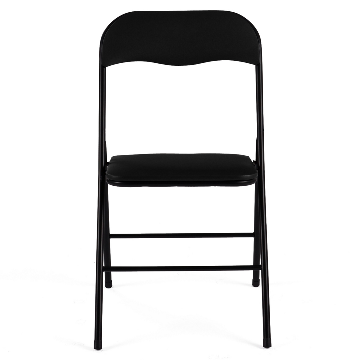 ID MARKET Lot de 4 chaises pliantes KITY noires en PU
