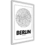 Paris Prix Affiche Murale Encadrée  City Map Berlin Round 