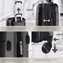 Voir la diapositive 3 : tectake Set de valises de voyage 3 pièces en plastique ABS robuste avec revêtement en polycarbonate noir