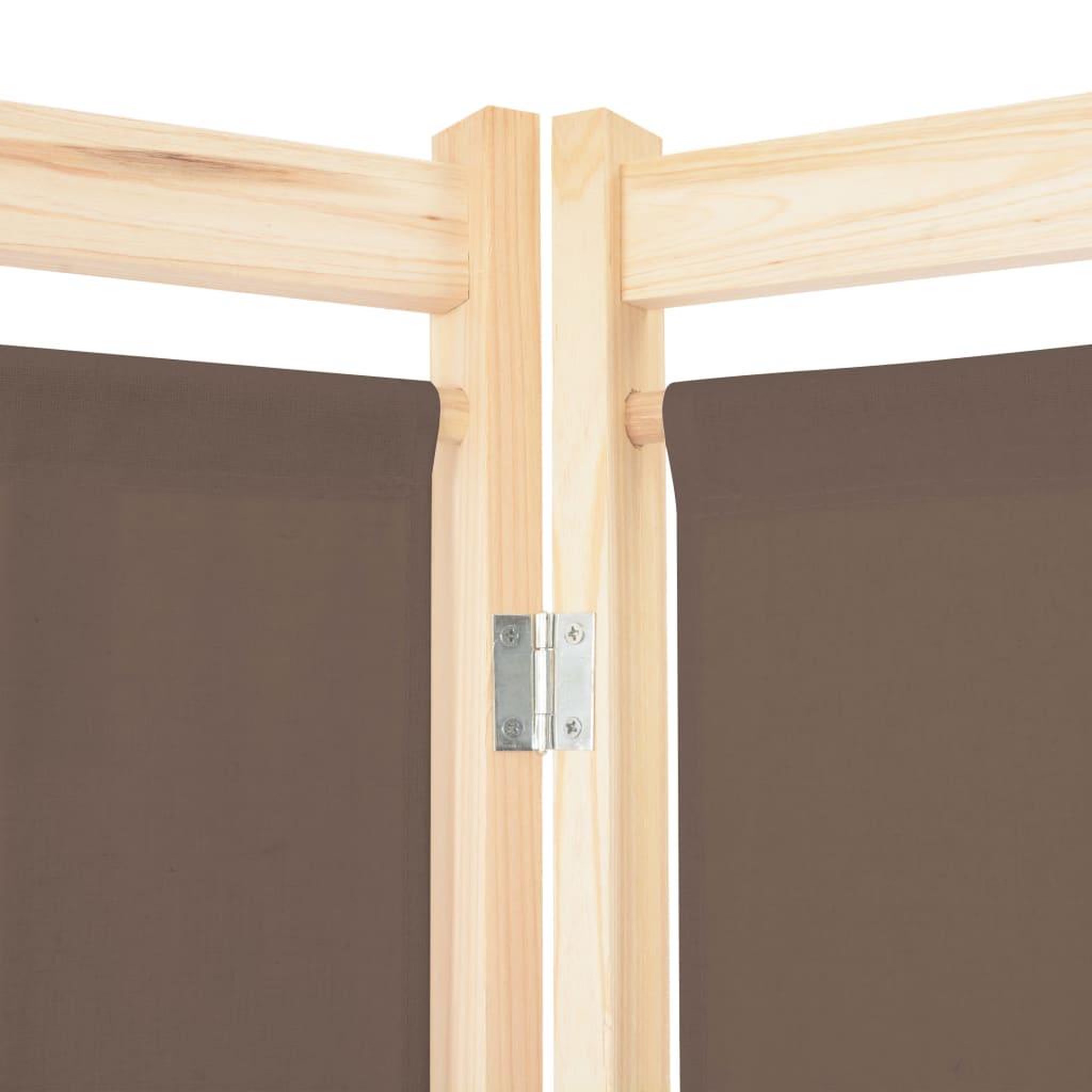 Voir la diapositive 5 : VIDAXL Cloison de separation 5 panneaux Marron 200 x 170 x 4 cm Tissu