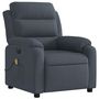 Voir la diapositive 3 : VIDAXL Fauteuil inclinable de massage electrique gris fonce velours