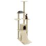 Voir la diapositive 3 : VIDAXL Arbre a chat avec griffoirs en sisal Creme 155 cm