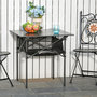 Voir la diapositive 5 : OUTSUNNY Table pliante table de camping table de jardin filet rangement + sac transport plateau alu. châssis métal époxy noir