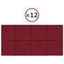 Voir la diapositive 2 : VIDAXL Panneaux muraux 12 pcs Rouge bordeaux 60x30 cm Velours 2,16 m^2