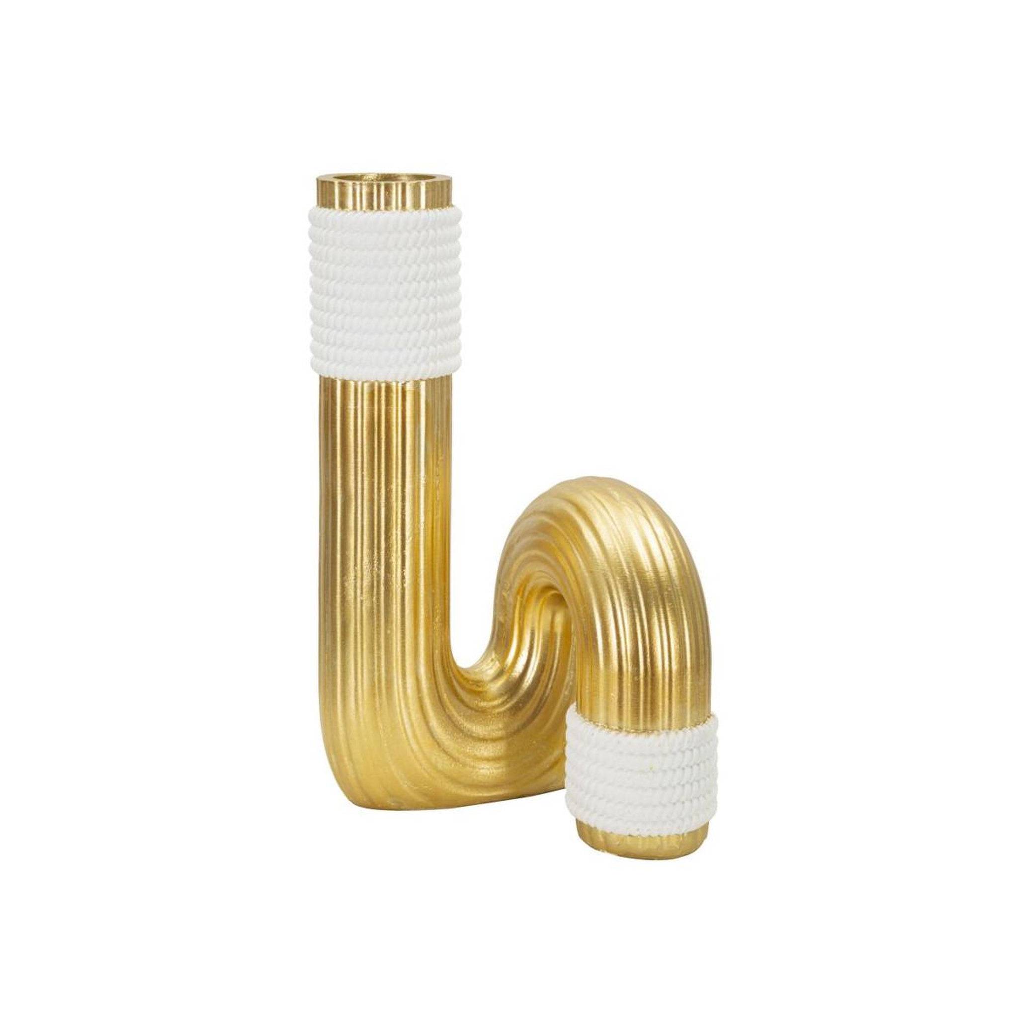 Paris Prix Vase design en résine  bann  25cm or